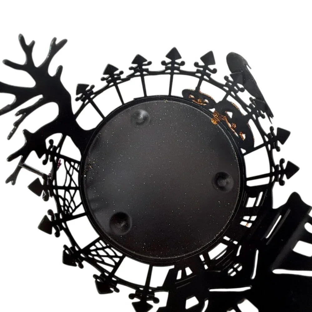 Halloween Candle Holder Sonoma Haunted House Spooky Decor Pillar Jar